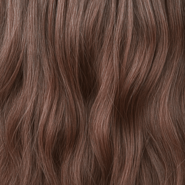 Aplique de Cabelo Fio Invisível Premium - Castanho Escuro com Acobreado