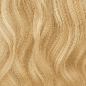 Aplique de Cabelo Fio Invisível Premium - Loiro Platinado Mesclado com Loiro Claro